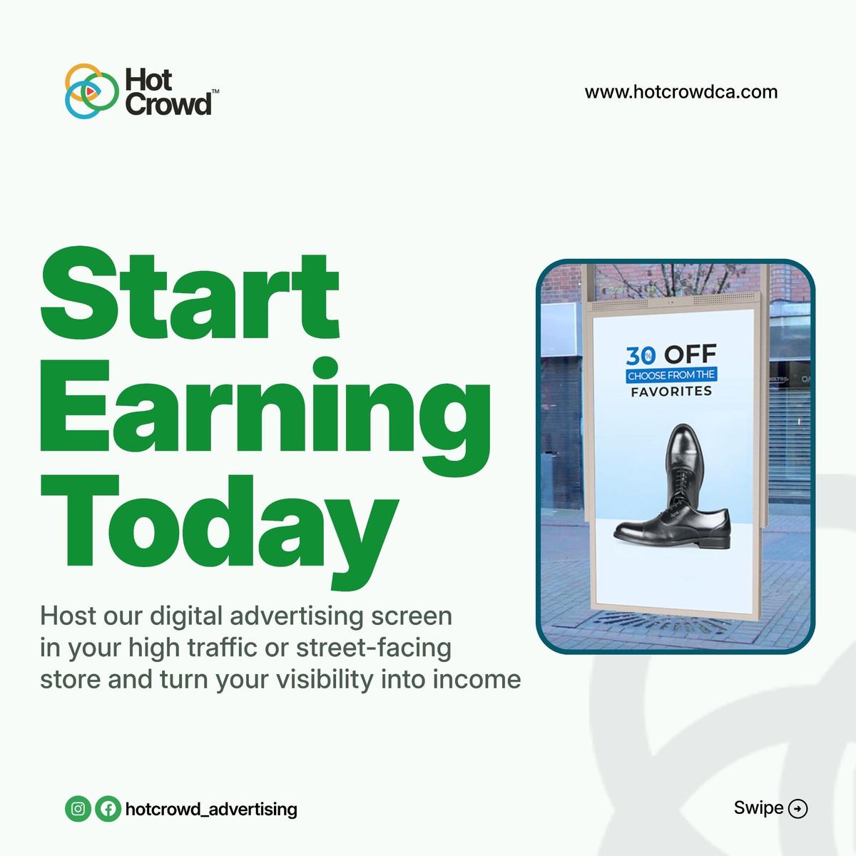 Turn Your Storefront into a Money-Making Window with Hotcrowd’s Free Screen