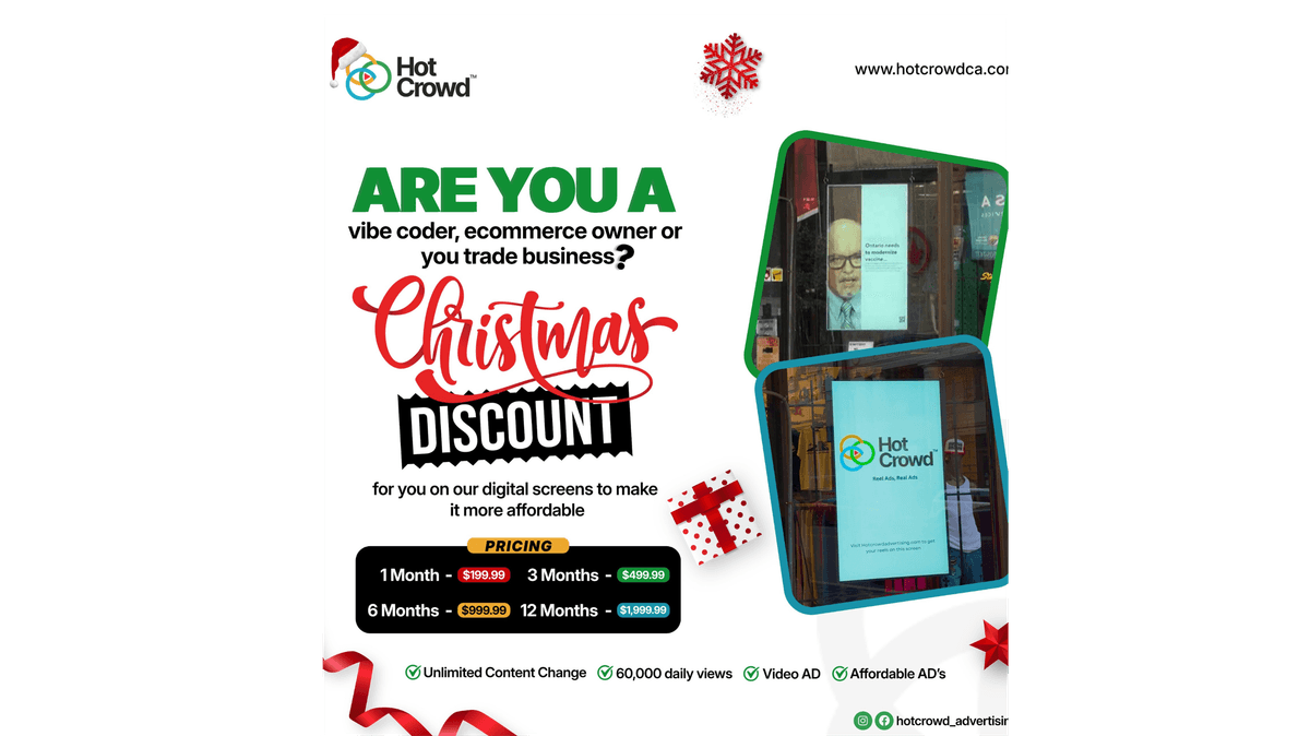 Last-Minute Christmas Promotions? Update Your Ads Instantly with Digital Screens